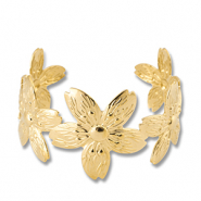 Bracciali in acciaio inossidabile bangle fiore oro