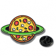 Pins pianeta pizza giallo-verde-rosso