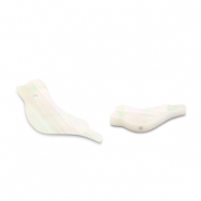 Perline di conchiglia uccello bianco (colore naturale)