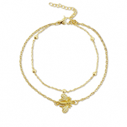 Bracciali in acciaio inossidabile ape oro