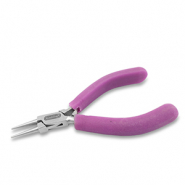 Beadalon pinza punta tonda viola-argento