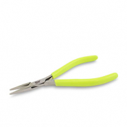 Beadsmith pinza a punta piatta con molla giallo neon-argento