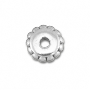 Perline in acciaio inossidabile anello 6mm argento