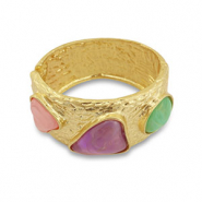 Bracciali accattivanti oro-rosa-viole-turchese menta