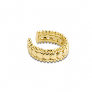 Orecchini in acciaio inossidabile ear cuff cuore oro
