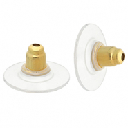 Componenti in acciaio inossidabile farfalline per orecchini oro