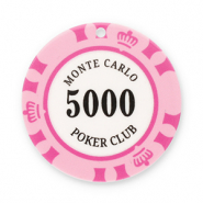 Ciondoli accattivanti fiche da poker rosa-bianco-nero