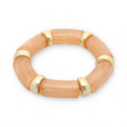 Bracciali in resina oro-rosa terracotta