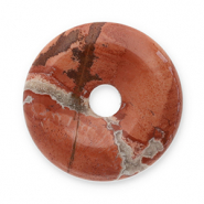 Perline in pietra naturale Agata donut 16mm marrone rosso