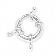 Componenti di metallo DQ Eco-brass&reg; chiusura anello a molla argento antico (privo di nichel)