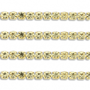 Catena strass in acciaio inossidabile 2mm oro-champagne