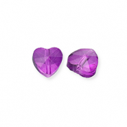 Perline sfaccettate fashion cuore viola