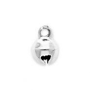Ciondoli di metallo campanellini 6mm argento
