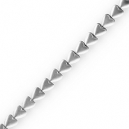 Perline di ematite cuore argento