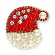 Broches babbo natale Red-white-gold-trasparente