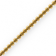 Perline di ematite esagono oro