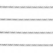 Componenti in acciaio inossidabile catena a rol&ograve; rettangolo argento