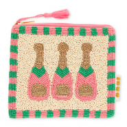 BY31&reg; Pochette champagne rosa chiaro-verde-biancastro-oro