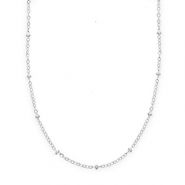 BY31&reg; Collane in acciaio inossidabile maglia con palline argento