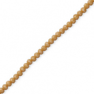 Perline sfaccettate 4x3mm rondella marrone crema-effetto perlato