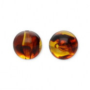 Perline in acrilico 16 mm tonda arancione marrone