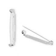 Componenti in acciaio inossidabile supporto per spilla/broche argento