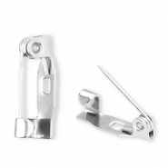 Componenti in acciaio inossidabile supporto per spilla/broche argento