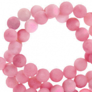 Perline in pietra naturale Cuarzo 8mm opaca rosso bacca