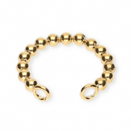 BY31® Orecchini in acciaio inossidabile ear cuff a pallina con 2 anellini oro