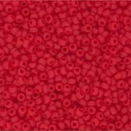 Rocailles Miyuki 11/0 Matted Transparent Lt.Red 11-0140F