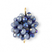 Ciondoli sfaccettati distanziatore 16mm blu del porto