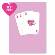 Espositori bigiotteria in cartoncino "you won my heart" rosa lilla