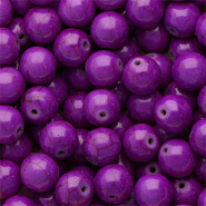 Perline di ceramica 12mm viola melanzana