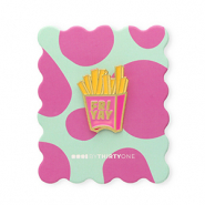 BY31® Pin "Fri yay" su un cartoncino turchese menta-rosa multicolore-giallo multicolore-oro