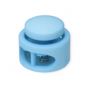 Componenti colorati chiusura stopper per cordoncino tonda blu chiaro