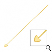 BY31® Componenti in acciaio inossidabile chiodini a testa cuore 70mm oro