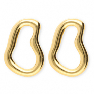 BY31® Orecchini in acciaio inossidabile irregolare oro