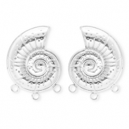 BY31® Componenti in acciaio inossidabile orecchini conchiglia con 3 anellini argento