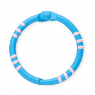 Componenti colorati anello brisé portachiavi blu scuro-rosa chiaro