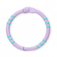 Componenti colorati anello brisé portachiavi viola chiaro-turchese