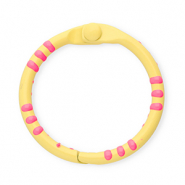 Componenti colorati anello brisé portachiavi giallo-rosa scuro