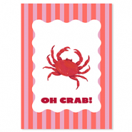 BY31® Espositori bigiotteria in cartoncino "Oh crab!" rosso-rosa-bianco