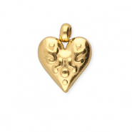 BY31&reg; Ciondoli in acciaio inossidabile cuore oro