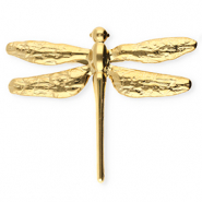 Broches accattivanti in acciaio inossidabile libellula oro