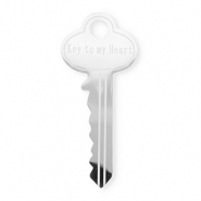 Broches accattivanti in acciaio inossidabile chiave ''Key to my heart'' argento