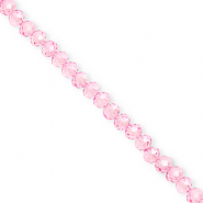 Perline sfaccettate 4x3mm rondella rosa chiaro