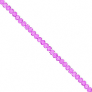 Perline sfaccettate 3x2mm rondella viola