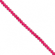 Perline sfaccettate 3x2mm rondella rosa ciliegia