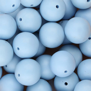 Perline di silicone 18mm blu chiaro