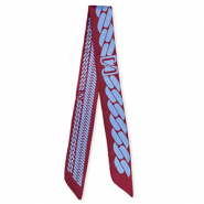 Bandana foulard con maglie vino rosso bacca-viola lavanda